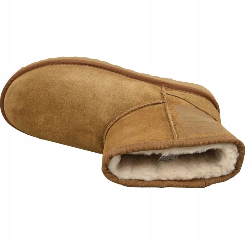 Scarpe Ugg Classic Mini Ugg Logo in gomma W 1108231-CHE marrone 2