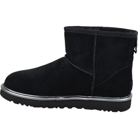 Ugg Classic Mini Ugg Logo in gomma W 1110087-BMT Scarpe nero 1