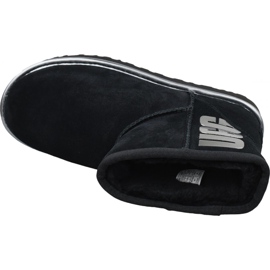 Ugg Classic Mini Ugg Logo in gomma W 1110087-BMT Scarpe nero 2