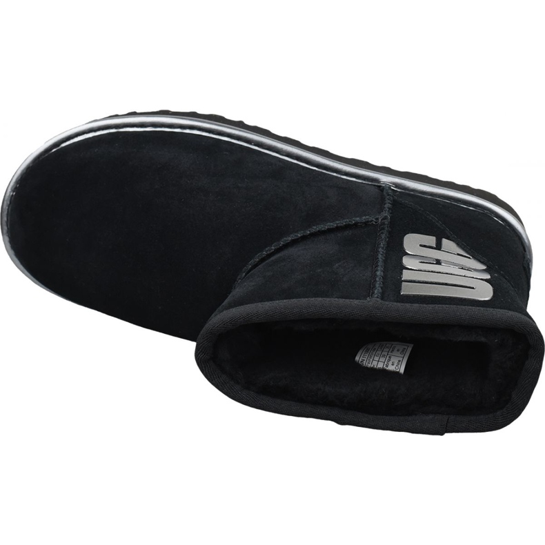 Ugg Classic Mini Ugg Logo in gomma W 1110087-BMT Scarpe nero 2