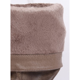 Stivali bassi da donna, beige 1084-PG Khaki 2