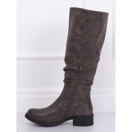 Stivali piatti grigi da donna 1084-PG Grigio 1