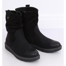 Stivali neri con suola spessa BM-9062 Black nero 2