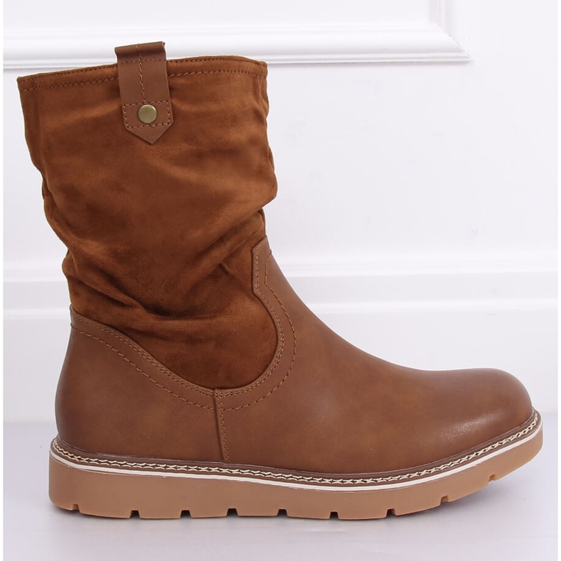 Stivali su cammello spesso BM-9062 Suole cammello marrone 2