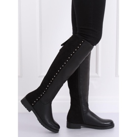 Stivali da equitazione con isolamento spesso nero G3369A Nero 1