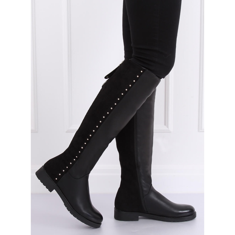 Stivali da equitazione con isolamento spesso nero G3369A Nero 1