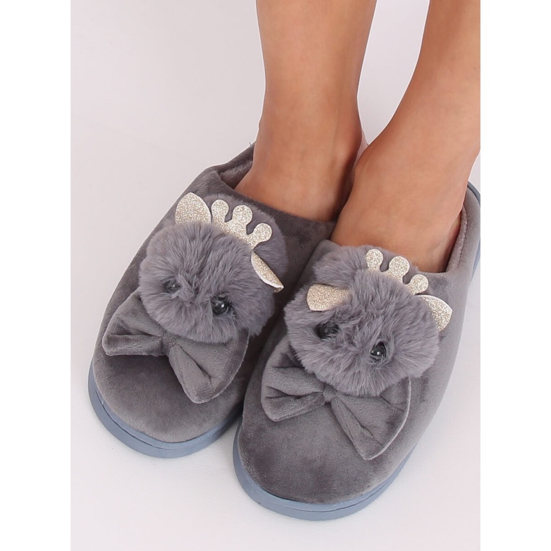 Pantofole grigie da donna grigie DD112 Grey grigio 2