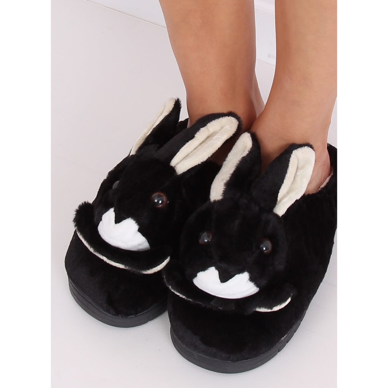 Pantofole da donna coniglietto nero MA17 Black 2