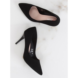 Décolleté su un comodo tacco nero NF-49P Black 1