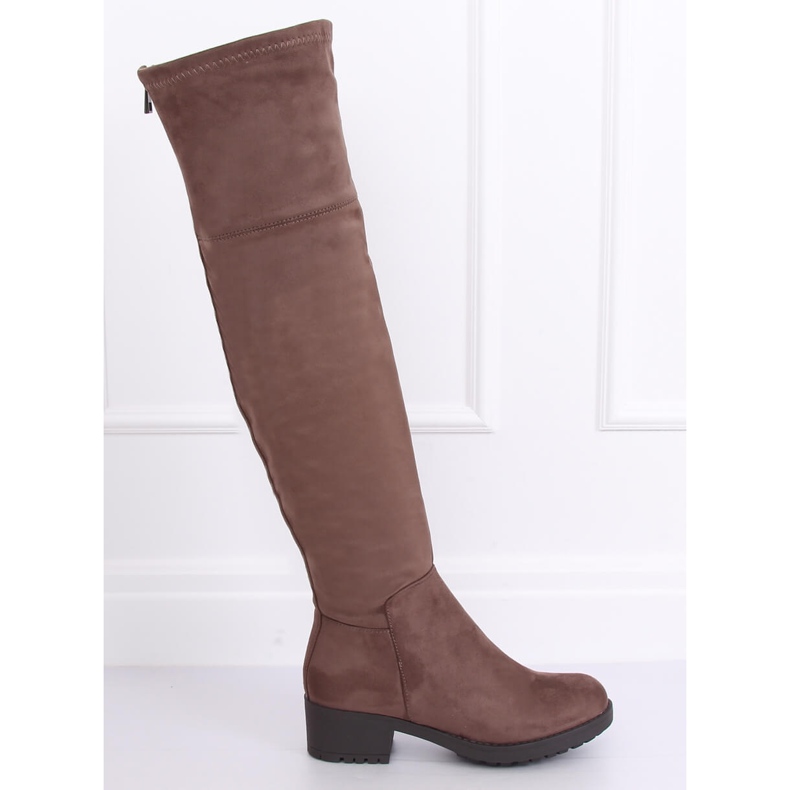 Stivali da equitazione da donna beige-marrone 0-207 Khaki 1