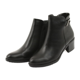 M.Daszyński Stivali neri con cerniera isolata Daszyński SA153 nero 3