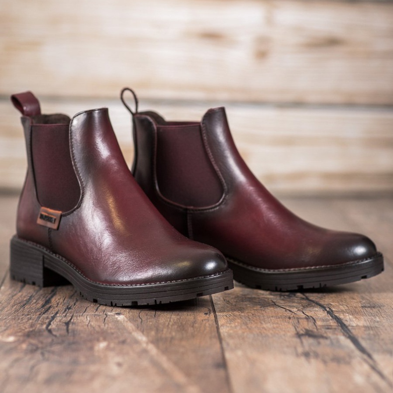 VINCEZA stivaletti Chelsea bordeaux rosso 1