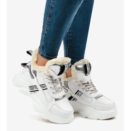 Sneakers bianche da donna isolate D80-31 bianco 2