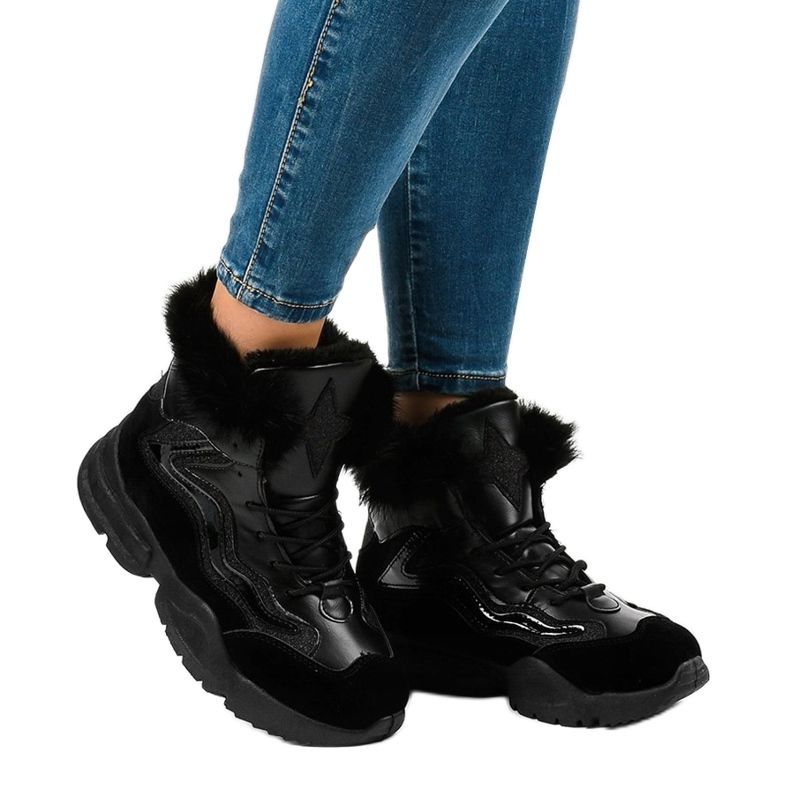 Sneakers nere isolate LS-2062 nero 1