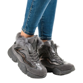 Sneakers grigie calde LS-2062 grigio 1