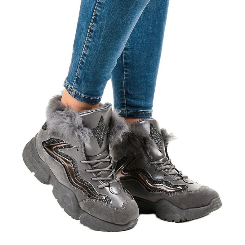 Sneakers grigie calde LS-2062 grigio 1