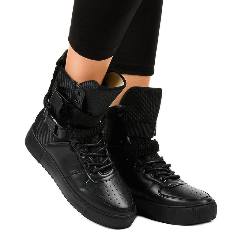 Sneakers basse nere Y-207 nero 1