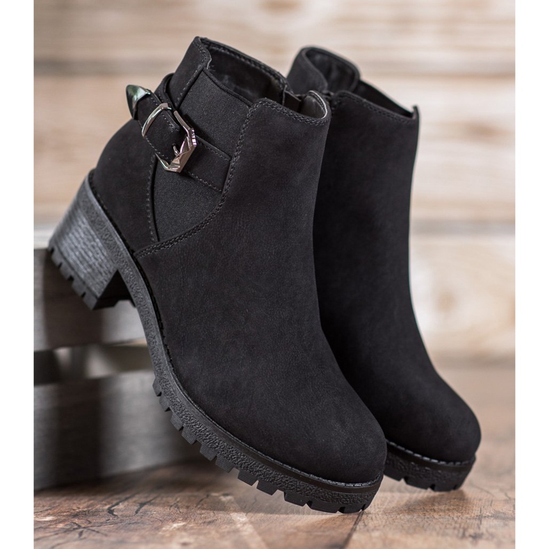 J. Star Stivali in camoscio nero 1
