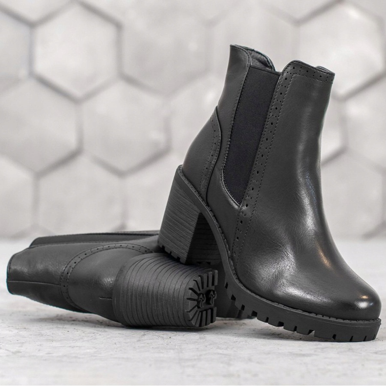 J. Star Stivali slip-on sulla piattaforma nero 2