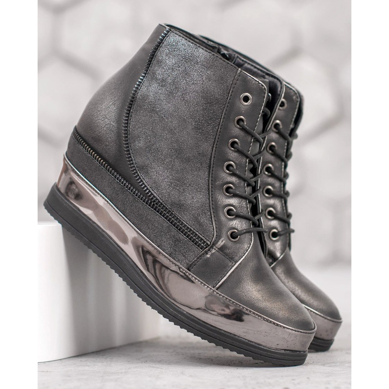 Sergio Leone Scarpe da ginnastica argento grigio 1