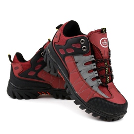 Scarpe da trekking da donna rosse W317 nero rosso 2