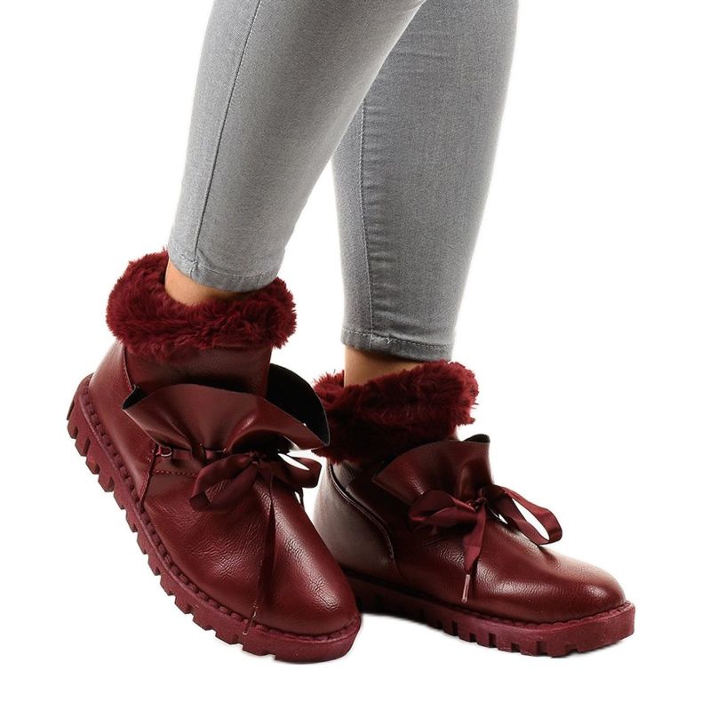 Calde sneakers bordeaux con cerniera 428-6 rosso 1