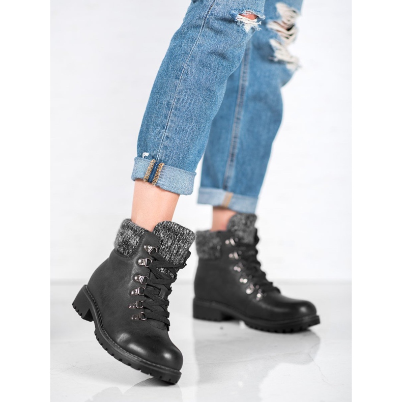 SHELOVET Stivali stringati neri nero 2