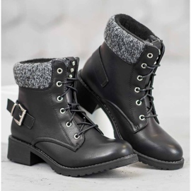 SHELOVET Lati neri con lacci nero 2