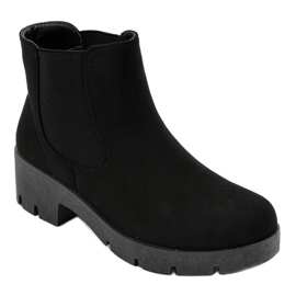 Stivaletti neri con tacco alto e fascia elastica 9996-6 nero 1