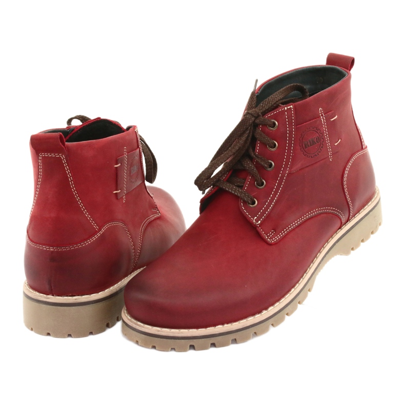 Stivaletti invernali con lacci Riko 888 rosso 4