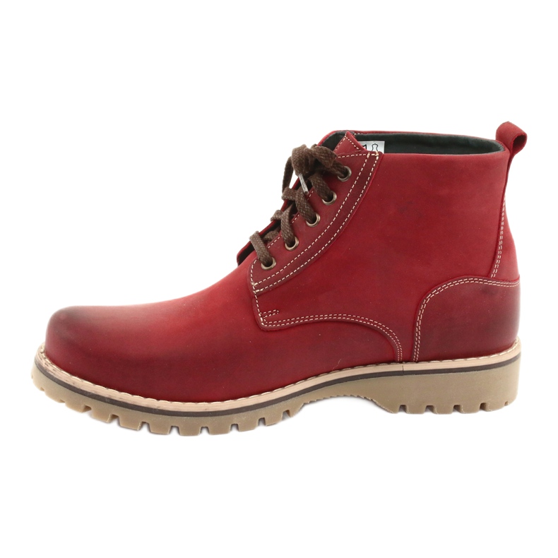 Stivaletti invernali con lacci Riko 888 rosso 2
