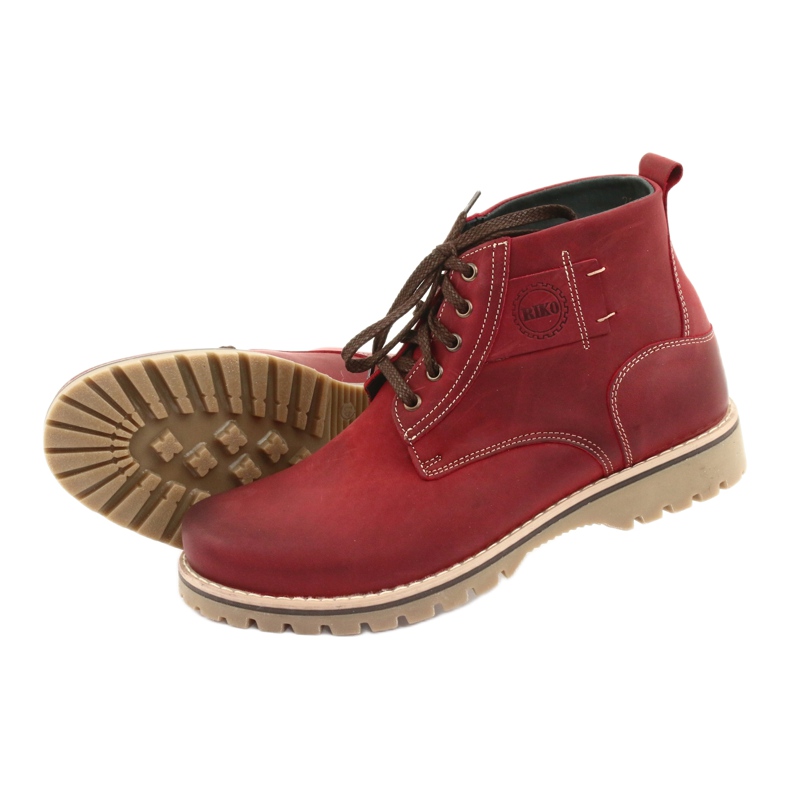Stivaletti invernali con lacci Riko 888 rosso 5