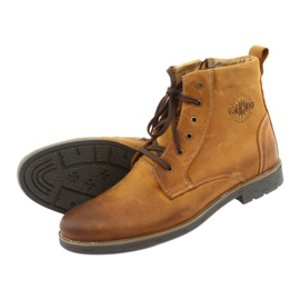 Stivaletti con tacco alto sulla cerniera Crazy Sunny Riko 884 marrone giallo 5