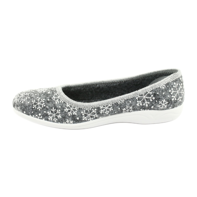 Pantofole in feltro Adanex 24213 fiocco di neve bianco grigio 2