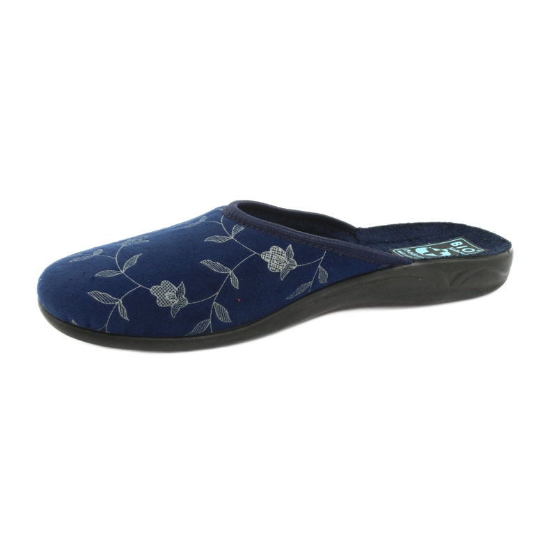 Pantofole velour Adanex 18112 blu navy nero 2