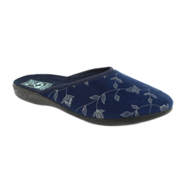 Pantofole velour Adanex 18112 blu navy nero 1