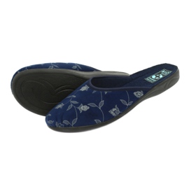 Pantofole velour Adanex 18112 blu navy nero 4