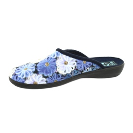 Pantofole 3D fiori Adanex 24192 blu navy bianca giallo 2