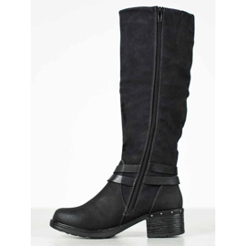 SHELOVET Stivali Con Cintura Decorativa nero 1