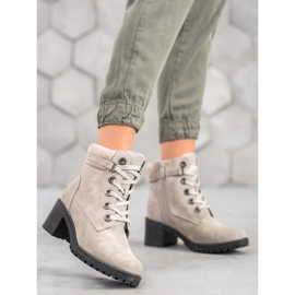 Goodin Stivali caldi con tacco alto grigio 1