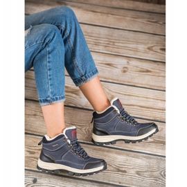 Arrigo Bello Stivali invernali stringati blu 2