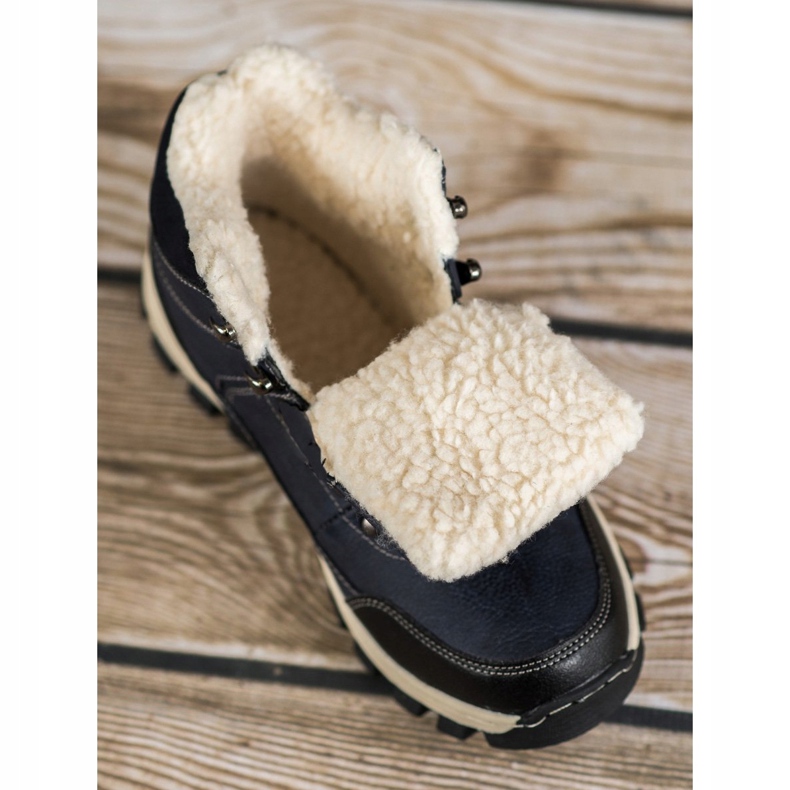 Arrigo Bello Stivali invernali stringati blu 1