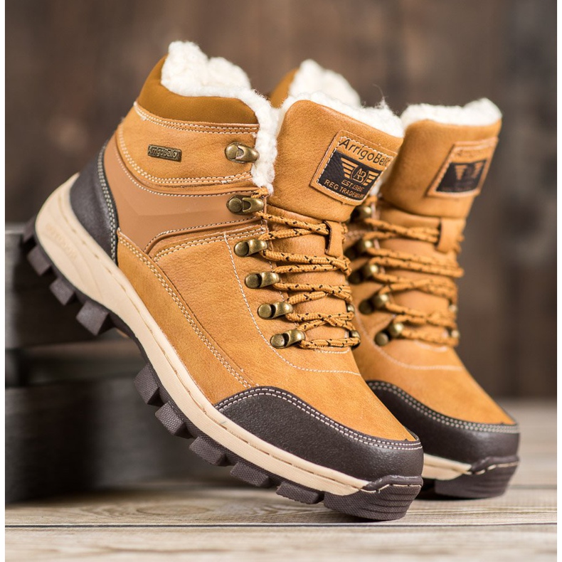 Arrigo Bello Stivali invernali stringati marrone 2