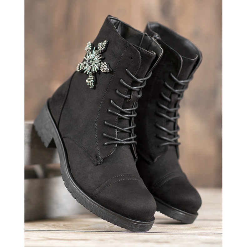 SHELOVET Stivali in camoscio nero 1