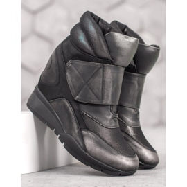 Sergio Leone Scarpe da ginnastica con velcro grigio 1