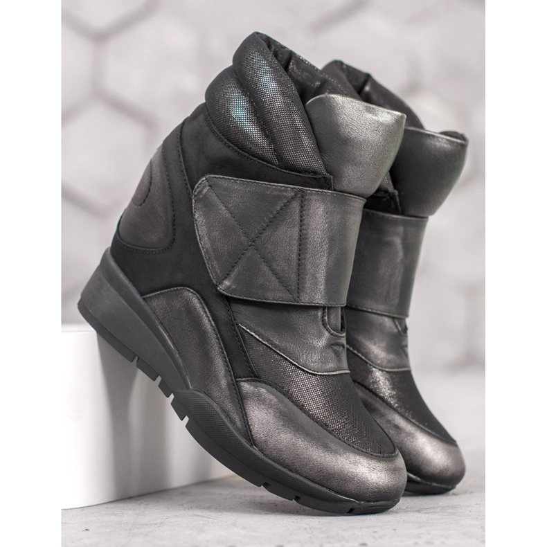 Sergio Leone Scarpe da ginnastica con velcro grigio 1