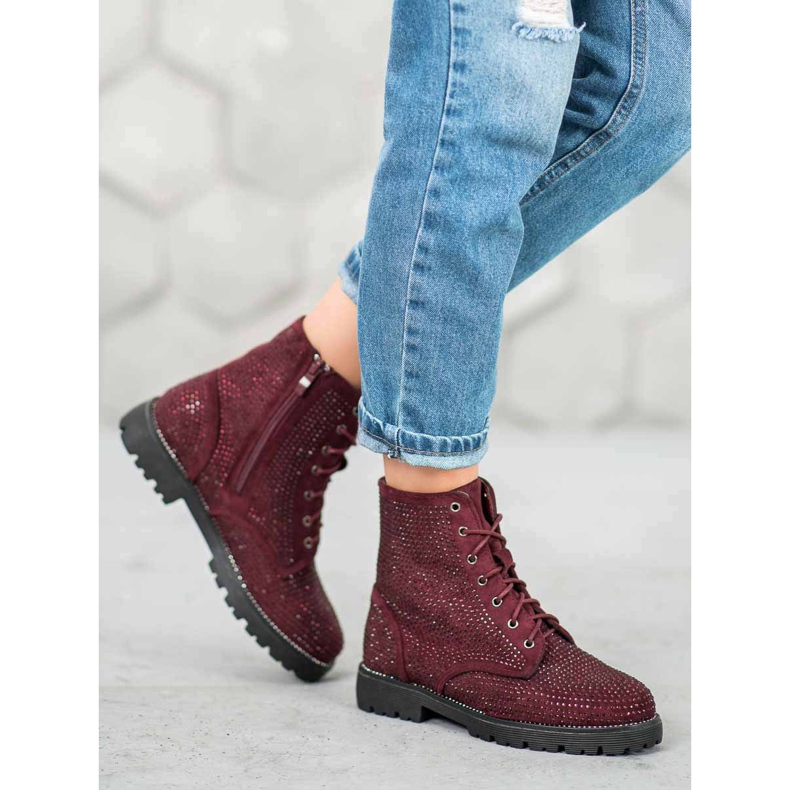 Sweet Shoes Stivali in camoscio bordeaux rosso 1
