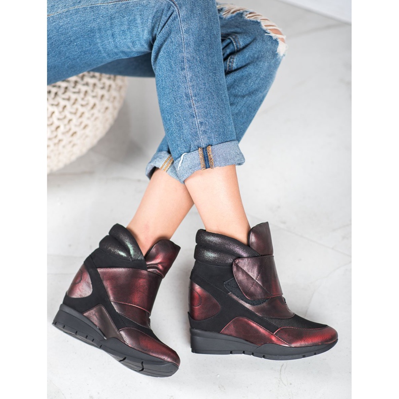 Sergio Leone Scarpe da ginnastica con velcro rosso 2