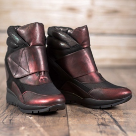 Sergio Leone Scarpe da ginnastica con velcro rosso 1