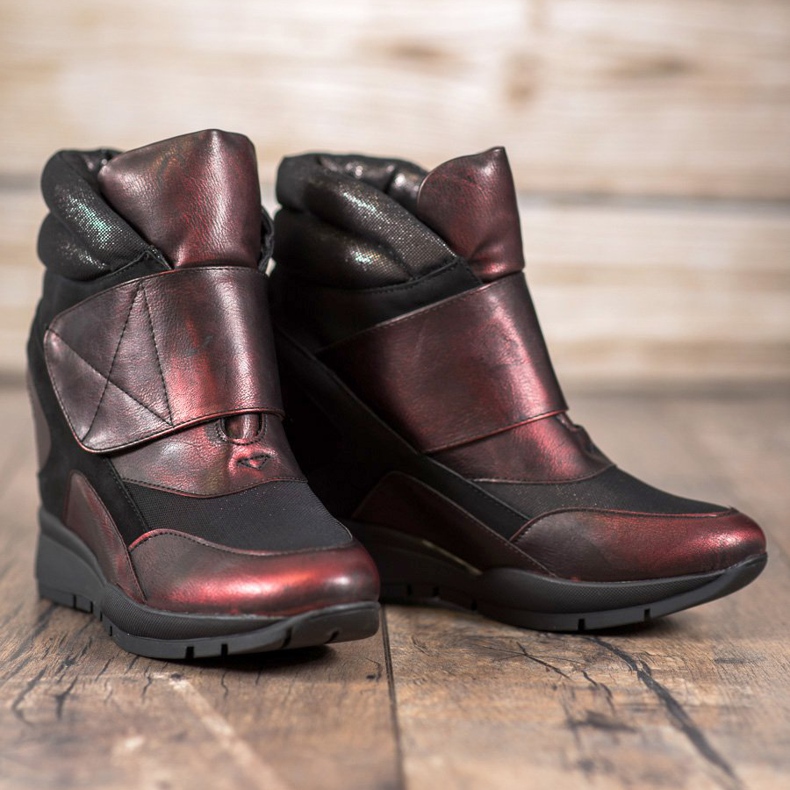 Sergio Leone Scarpe da ginnastica con velcro rosso 1